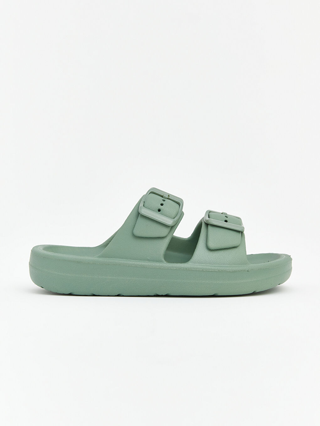 Yeşil Çift Bantlı Erkek Çocuk Terlik-1