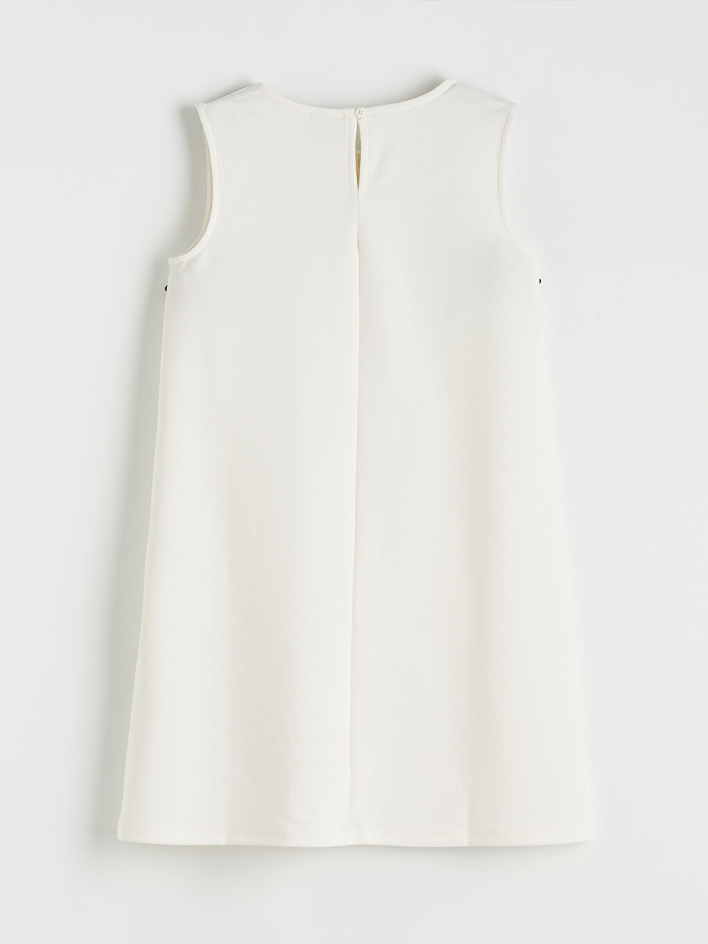 Φόρεμα για κορίτσια με λεπτομέρεια φιόγκο και στρογγυλή λαιμόκοψη-3