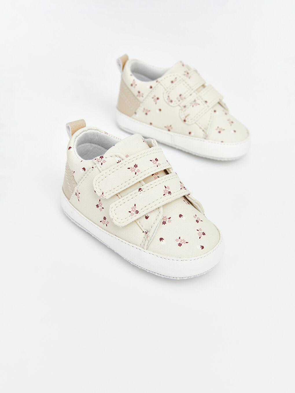 Baby Girl BEIGE Pram Shoes-2