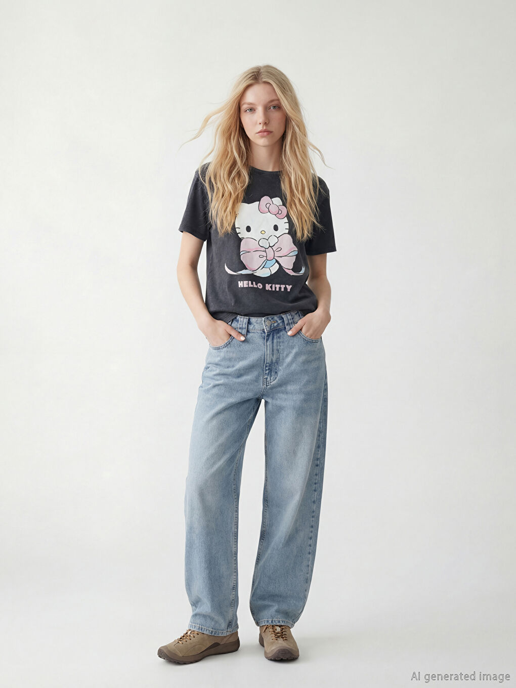 Hello Kitty Printed Women's T-Shirt-1