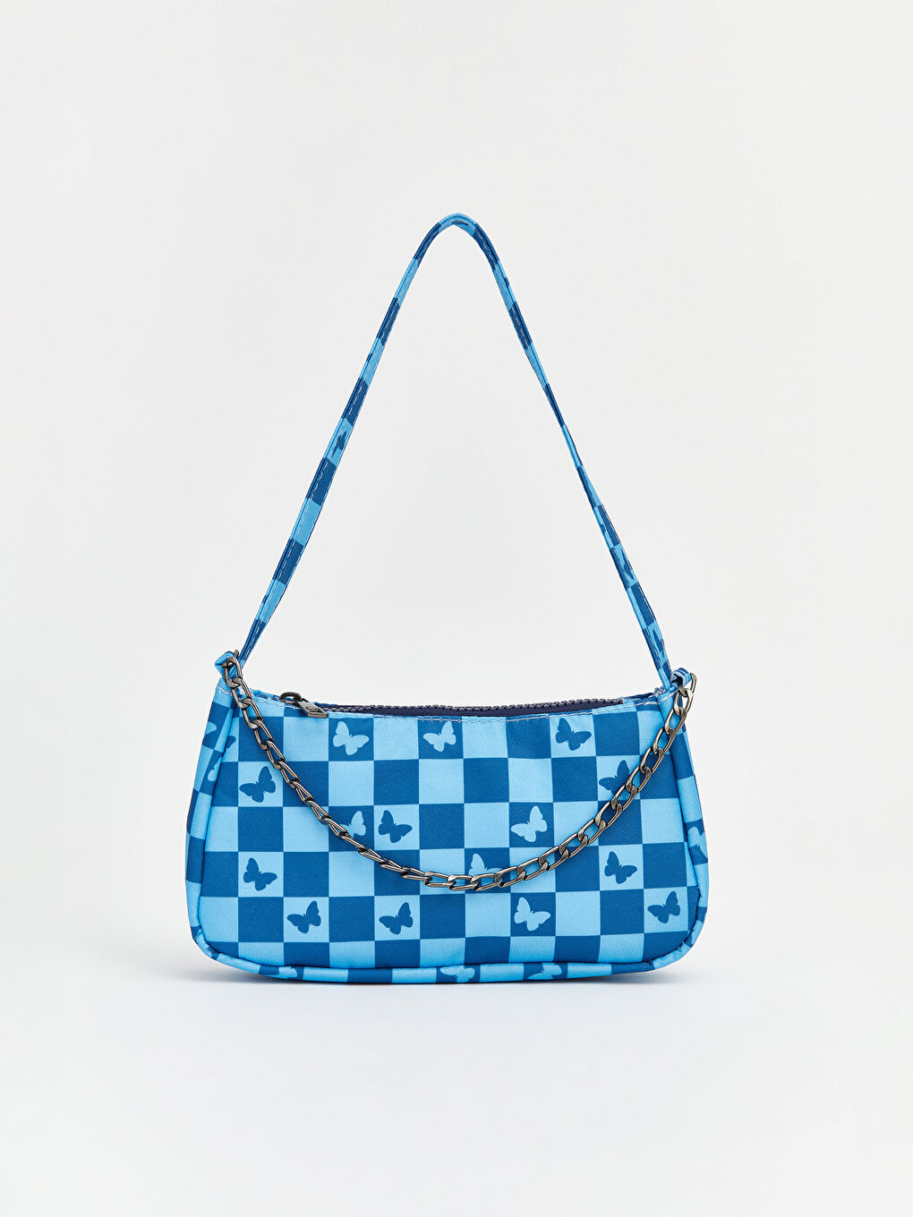 Mavi  Baskılı Kız Çocuk Omuz Çantası