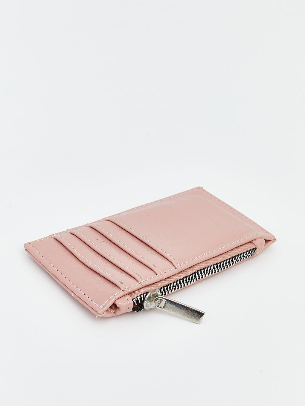 Pembe Deri Görünümlü Kadın Cüzdan-2
