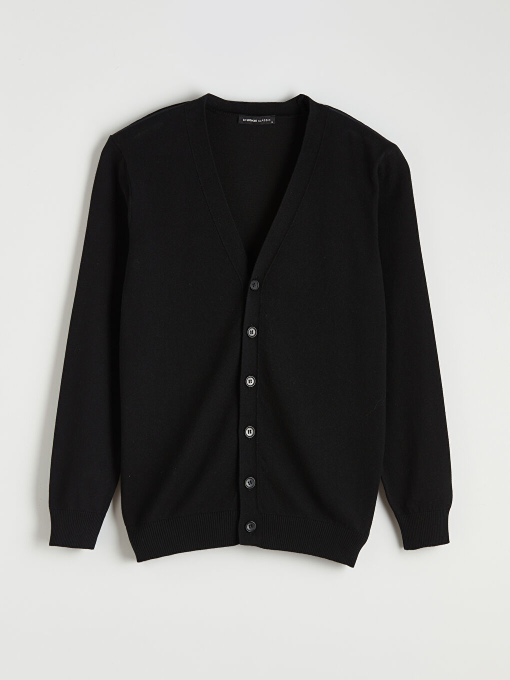 Siyah Standart Kalıp Erkek Triko Hırka