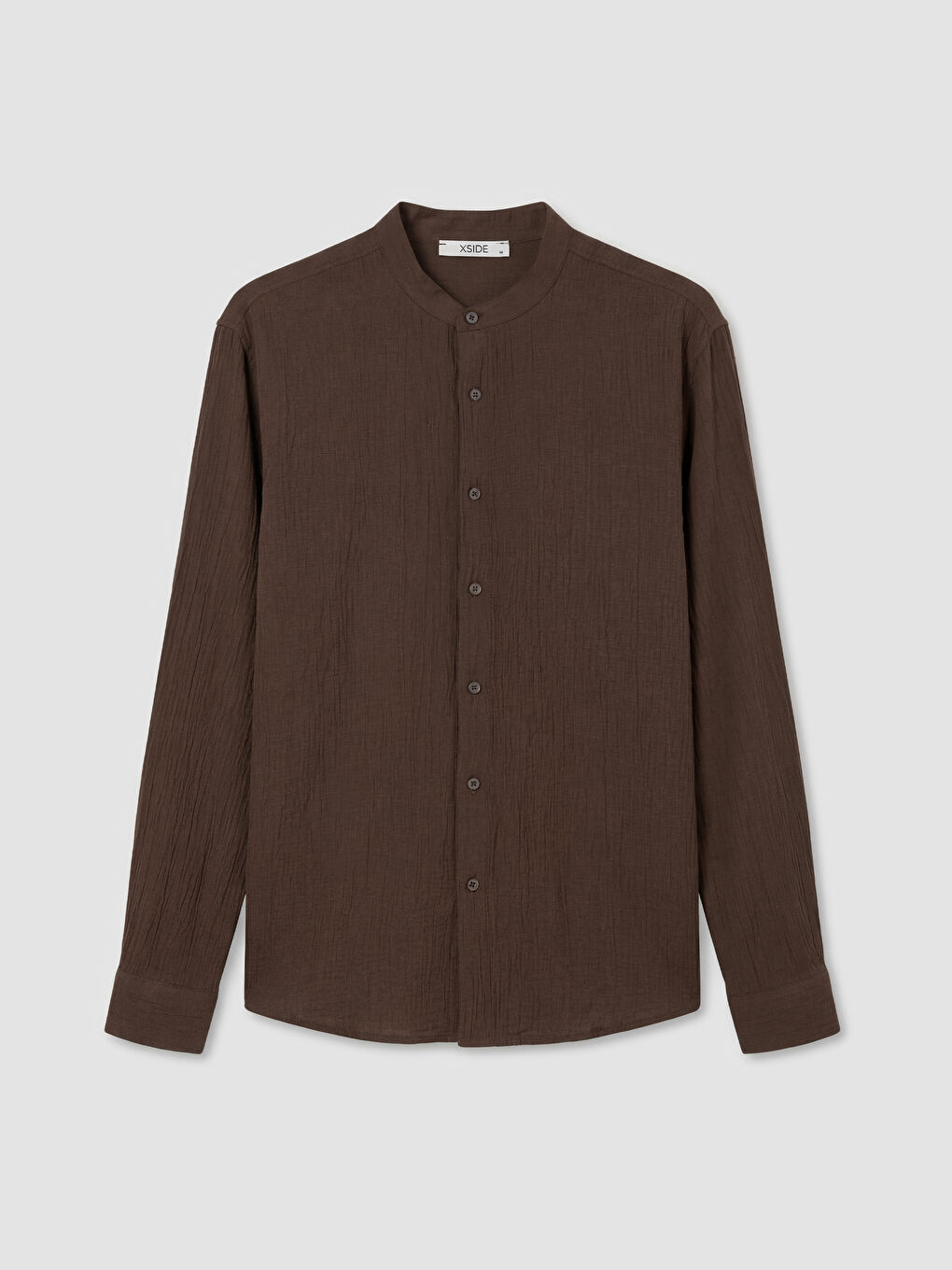 Kahverengi Hakim Yaka Erkek Dokulu Gömlek