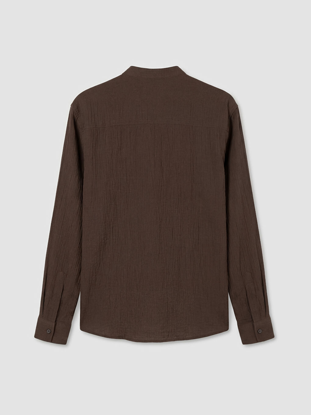 Kahverengi Hakim Yaka Erkek Dokulu Gömlek-1