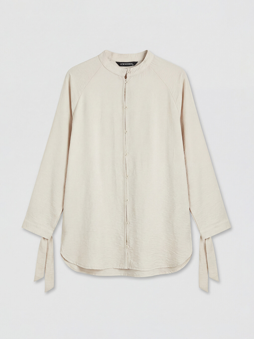Grandad Collar Blouse-4