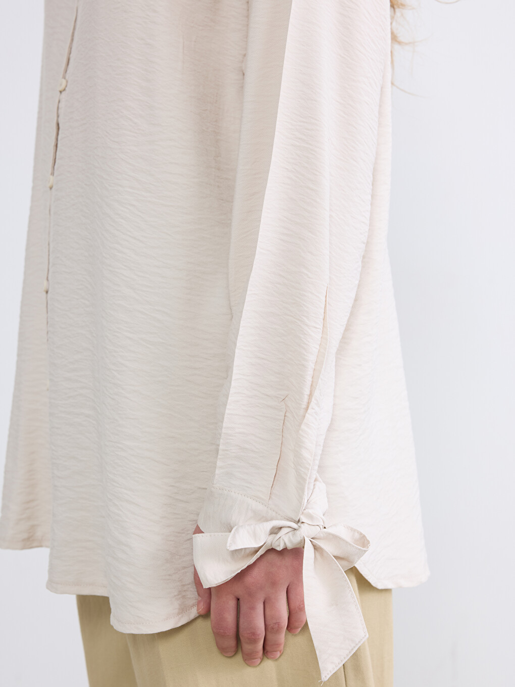 Grandad Collar Blouse-2