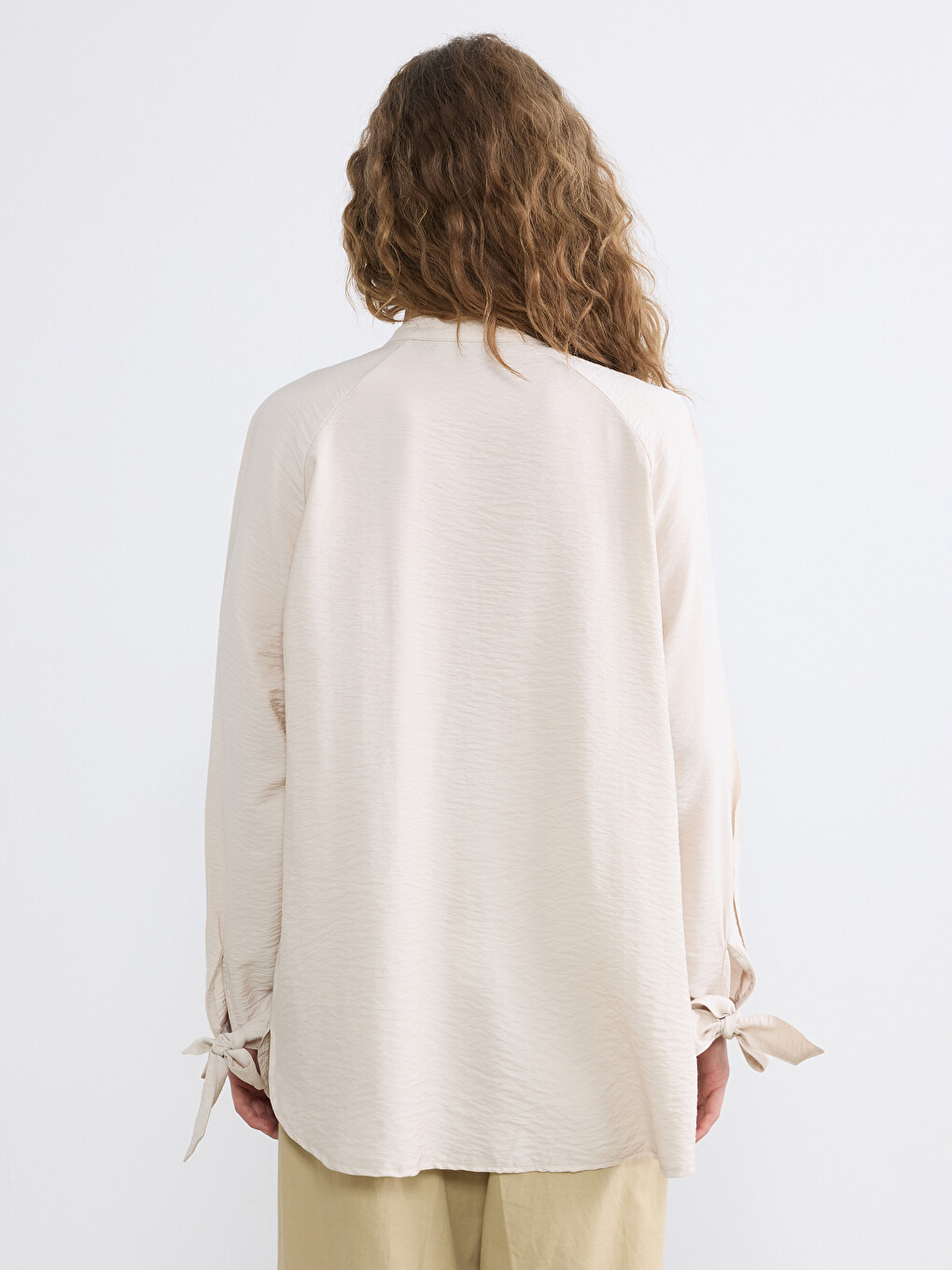 Grandad Collar Blouse-3