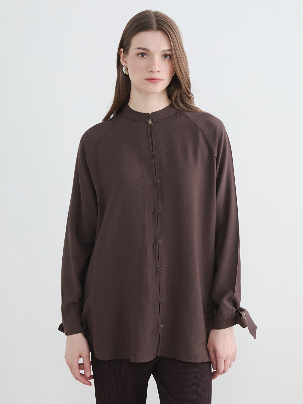 Woman Brown Blouse