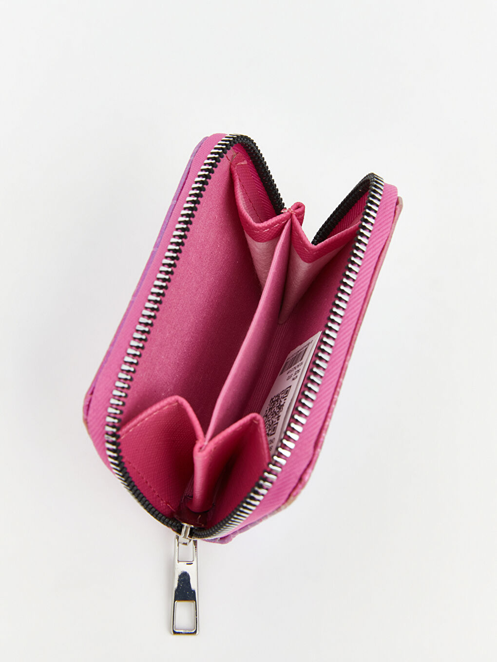 Fuşya Kroko Desenli Kız Çocuk Cüzdan-2