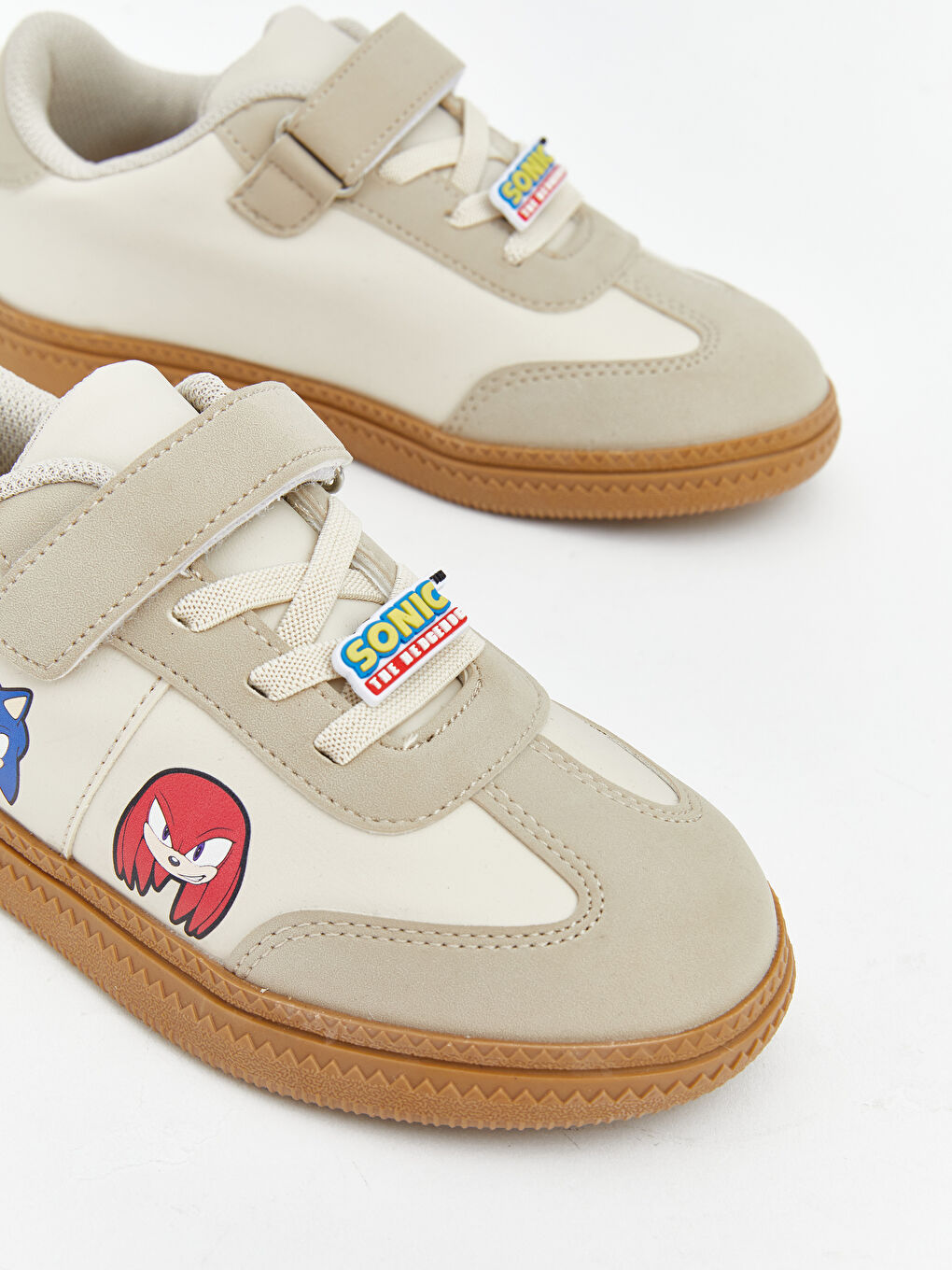 Bej Sonic Baskılı Erkek Çocuk Spor Ayakkabı-2