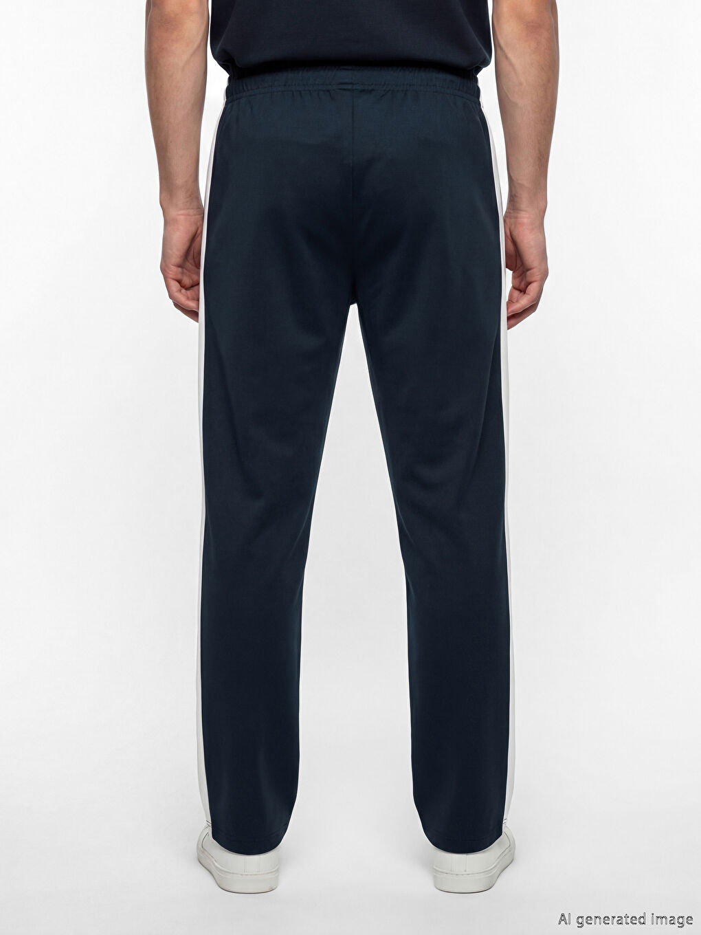 Lacivert Standart Kalıp Baskılı Erkek Eşofman Altı-3