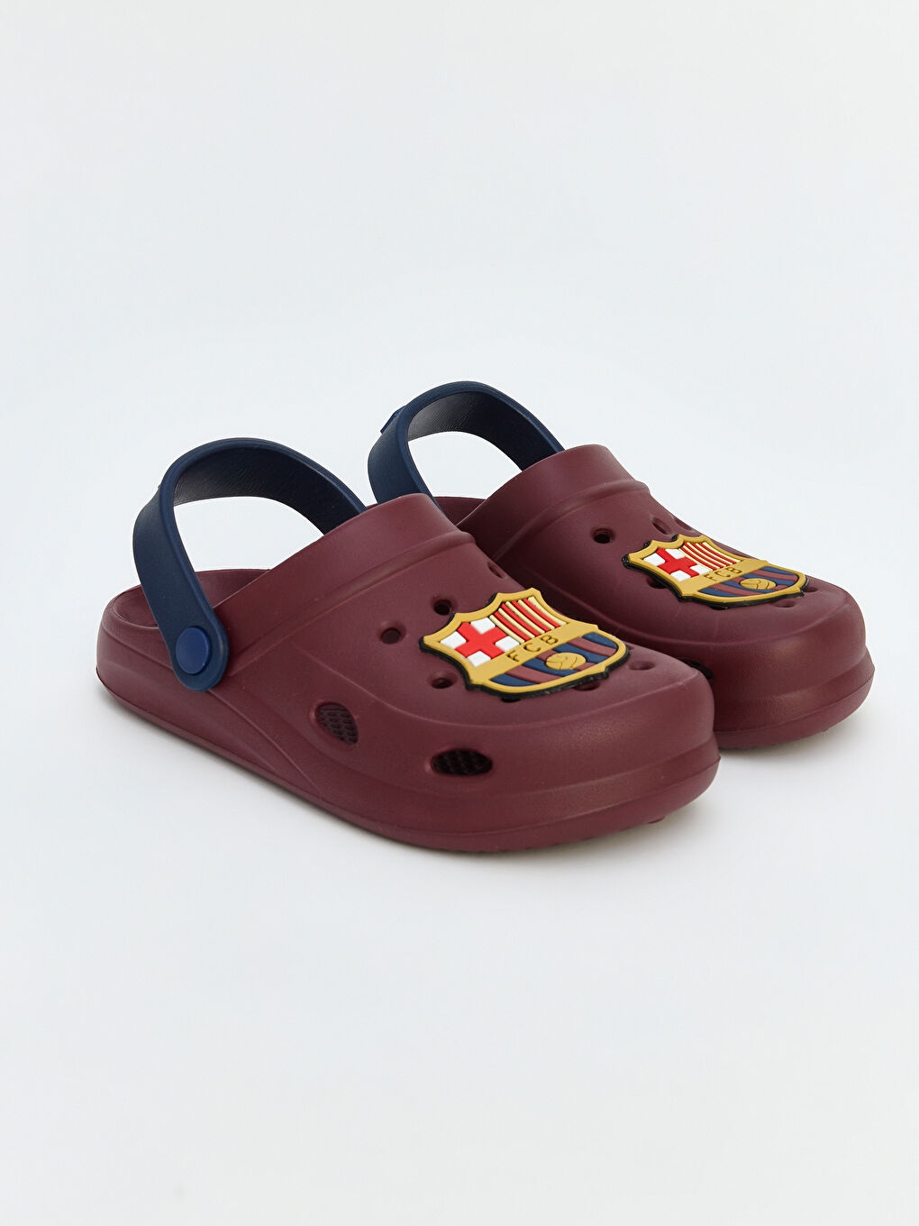 Bordo Barcelona Baskılı Erkek Çocuk Sandalet