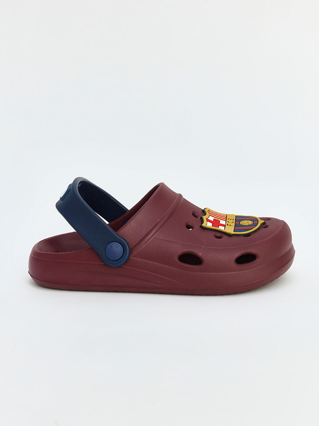 Bordo Barcelona Baskılı Erkek Çocuk Sandalet-1