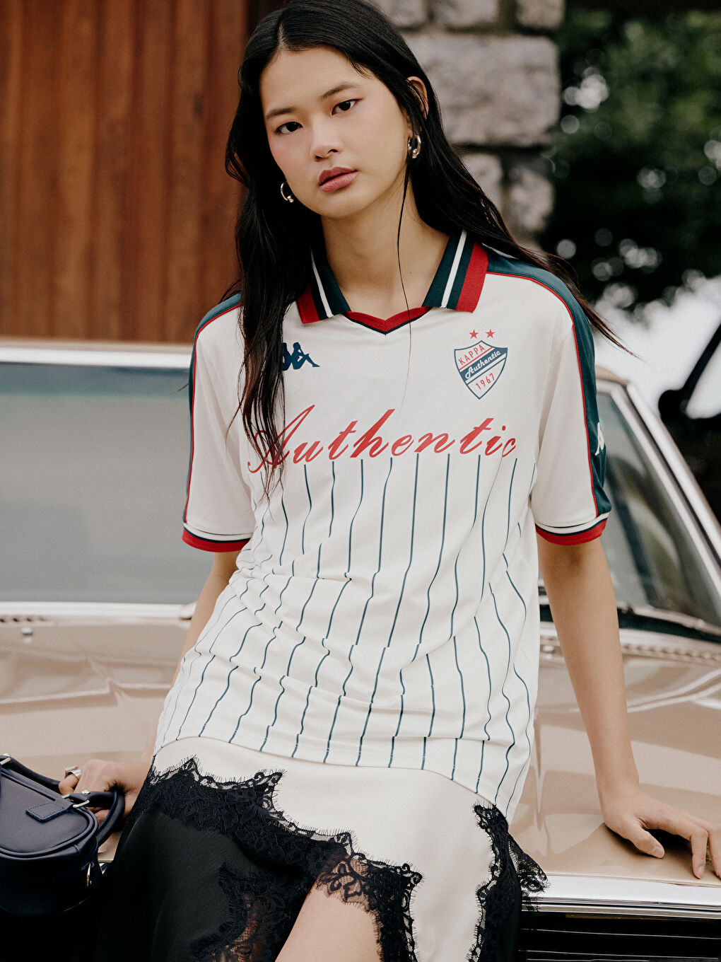 Ekru Polo Yaka Baskılı Unisex Spor Tişört-7