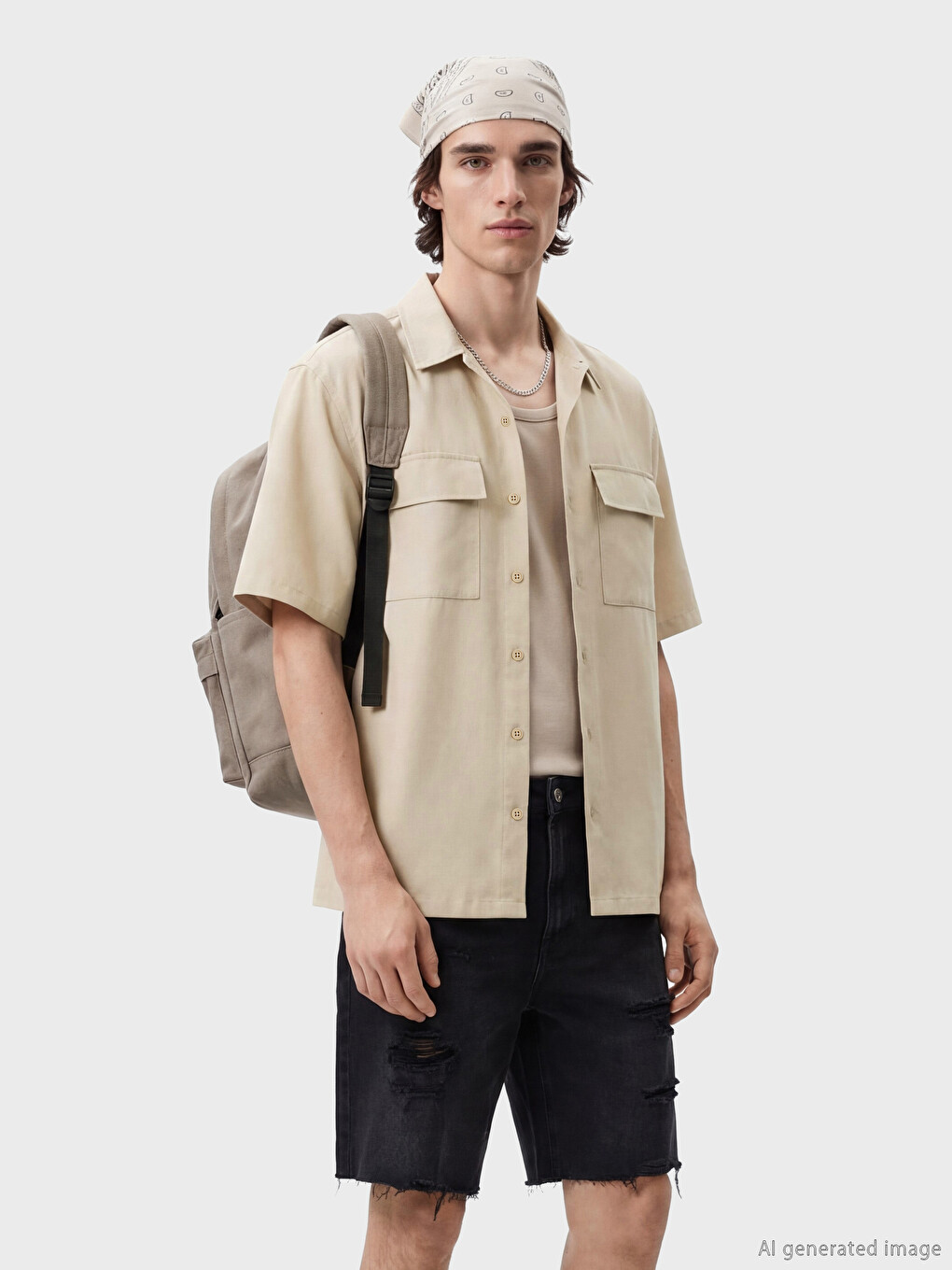Loose Fit Cepli Erkek Gömlek