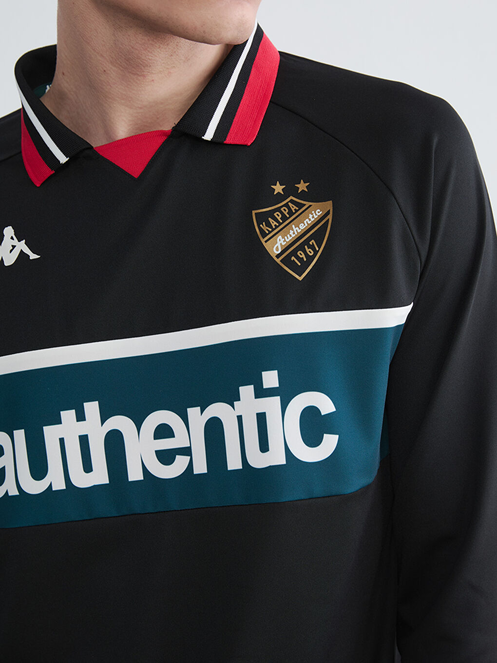 Siyah Polo Yaka Unisex Sweatshirt-6