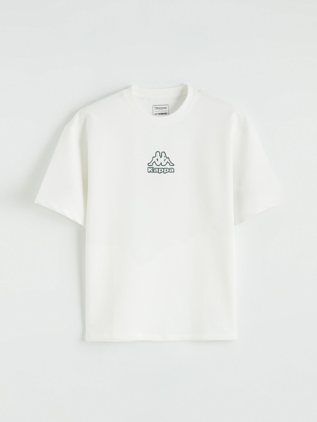 Ekru Bisiklet Yaka Baskılı Erkek Spor Tişört-4