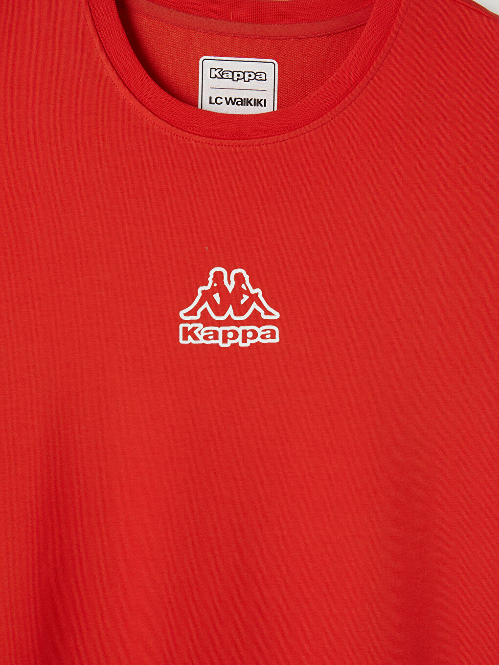 Kırmızı Bisiklet Yaka Baskılı Unisex Spor Tişört-2