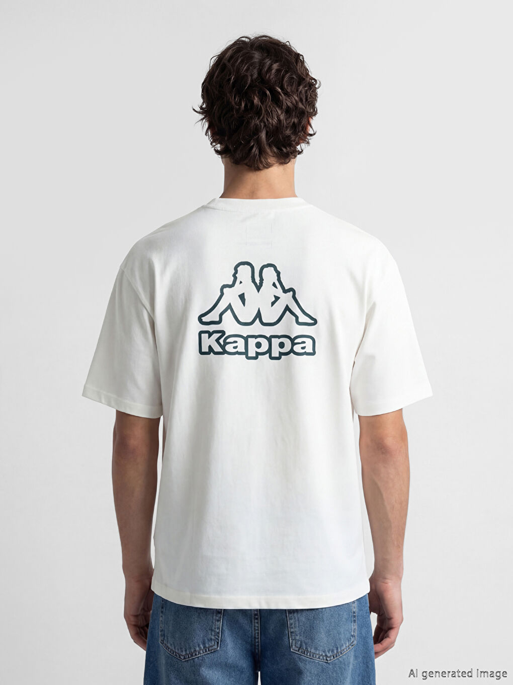 Ekru Bisiklet Yaka Baskılı Erkek Spor Tişört-3