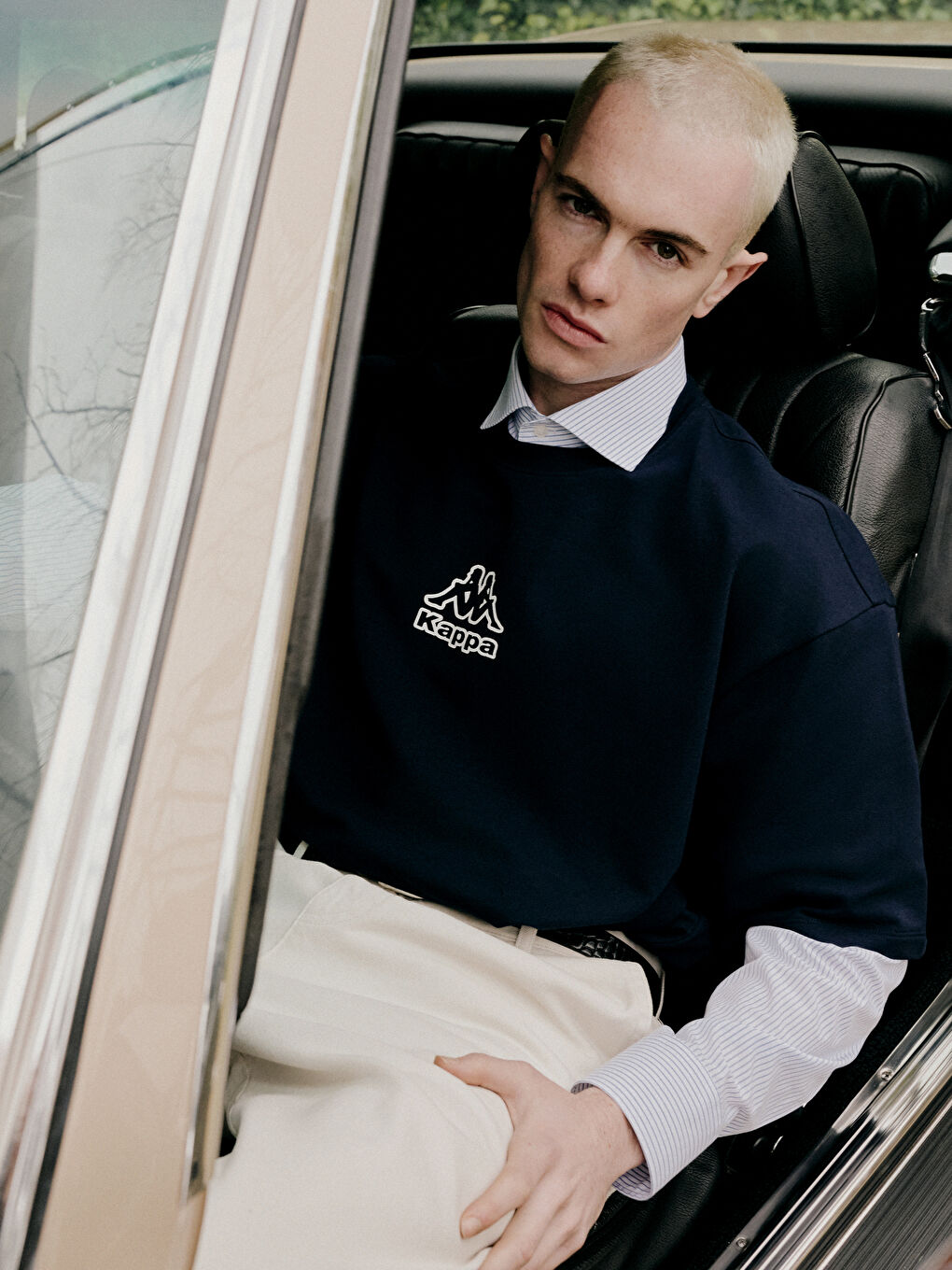 Lacivert Bisiklet Yaka Baskılı Unisex Spor Tişört