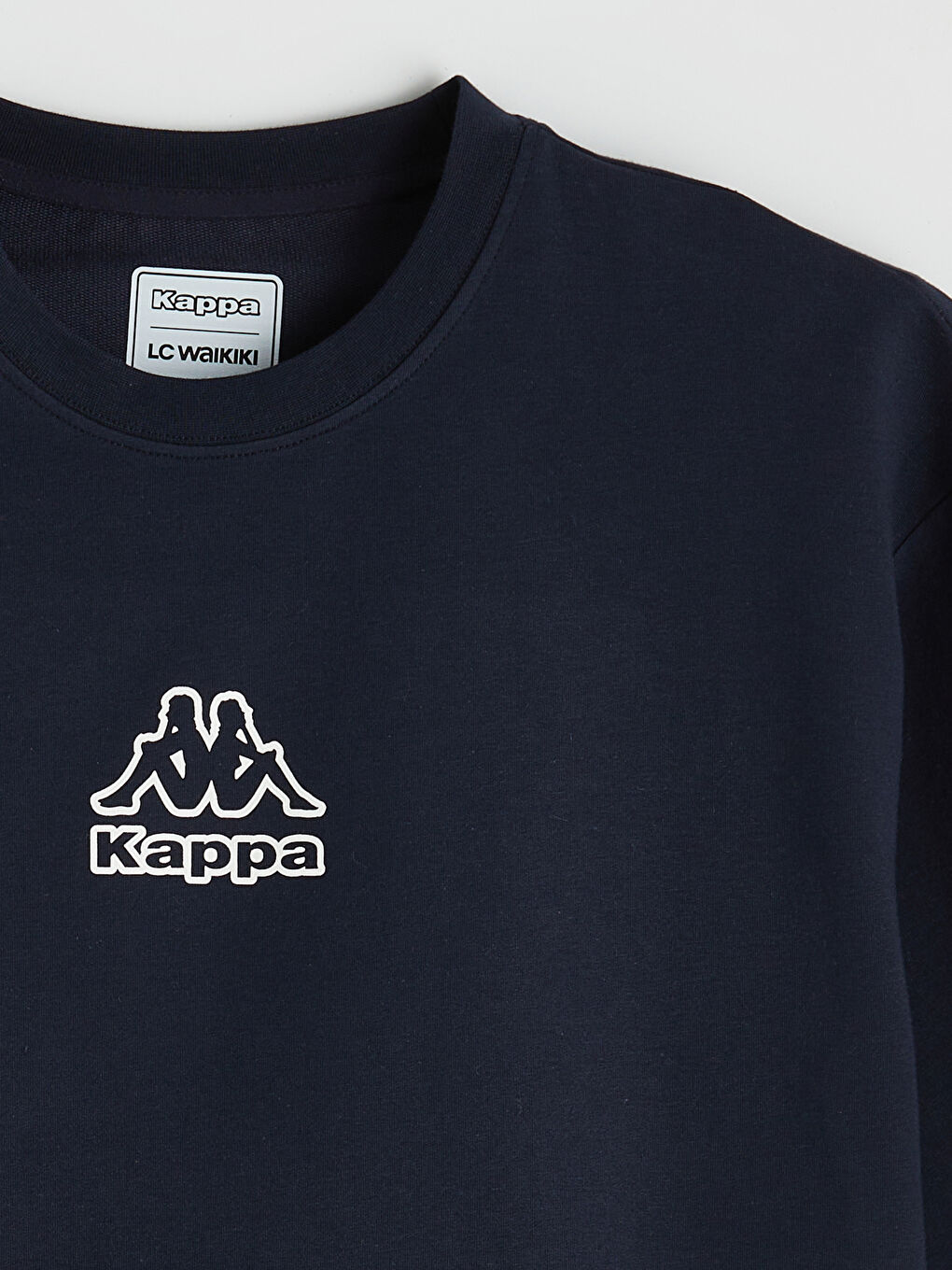 Lacivert Bisiklet Yaka Baskılı Unisex Spor Tişört-8