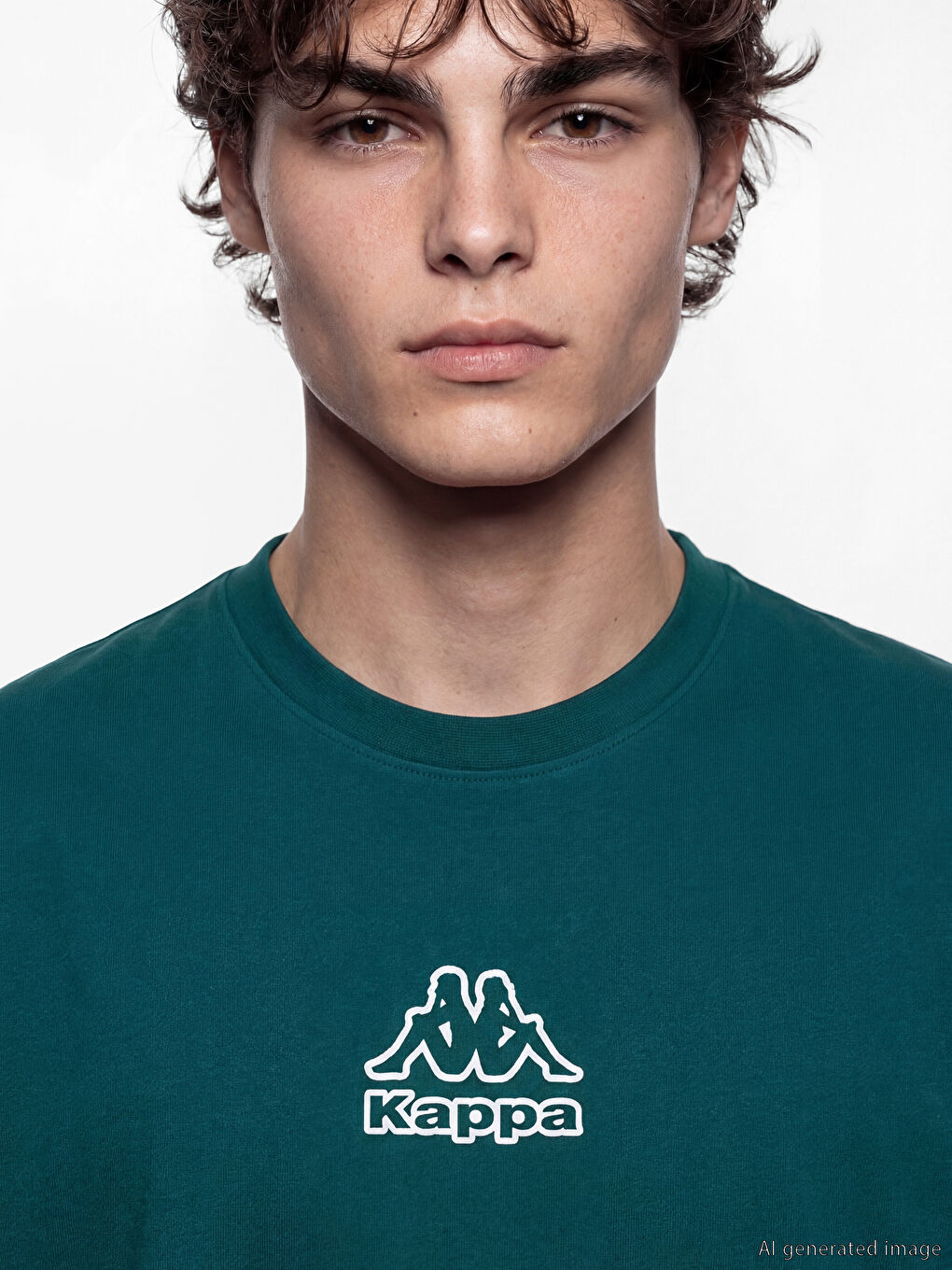 Yeşil Bisiklet Yaka Baskılı Erkek Spor Tişört-2