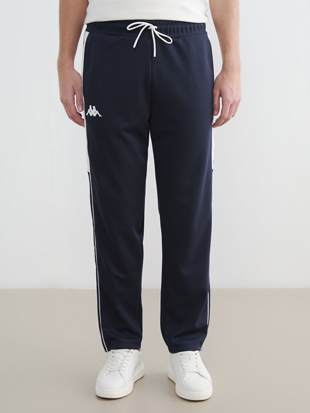 Lacivert Rahat Kalıp Şeritli Unisex Eşofman Altı-4