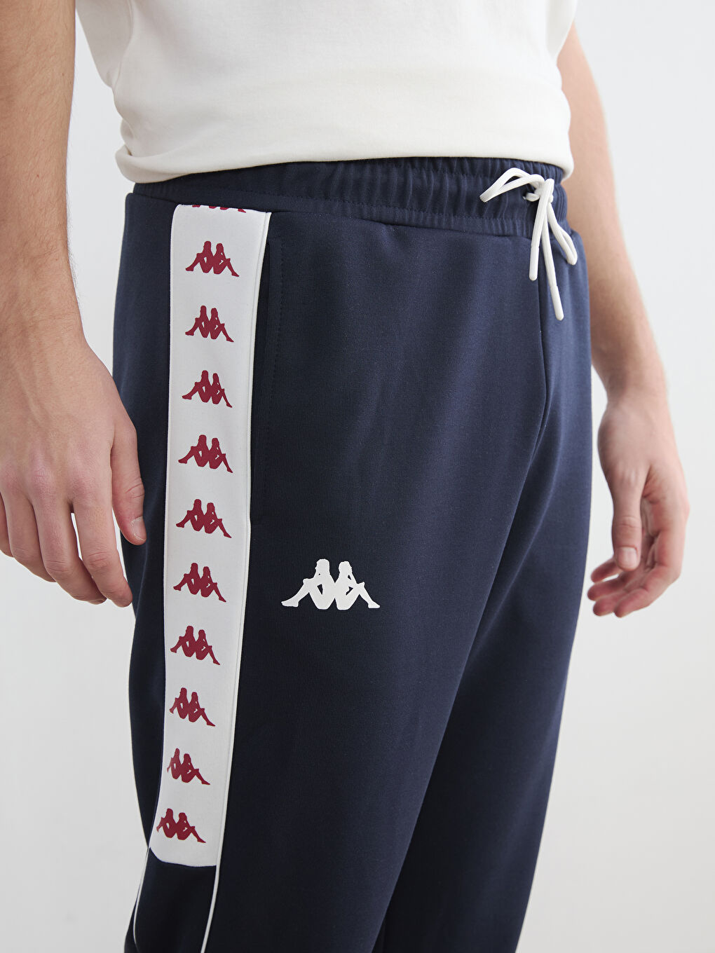 Lacivert Rahat Kalıp Şeritli Unisex Eşofman Altı-5