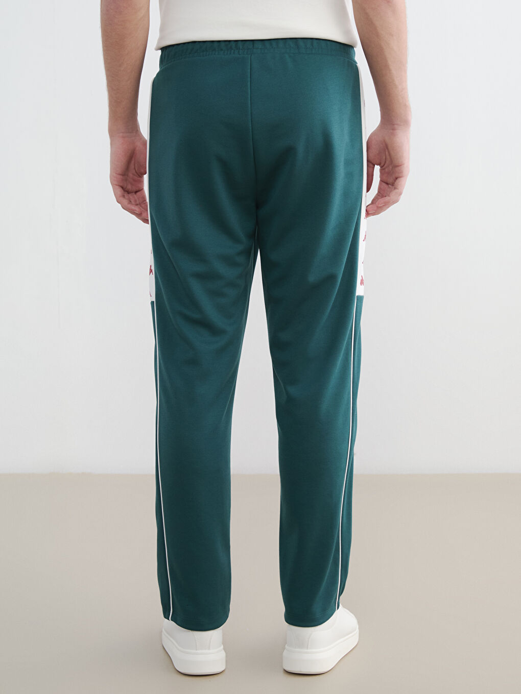 Yeşil Rahat Kalıp Şeritli Unisex Eşofman Altı-6