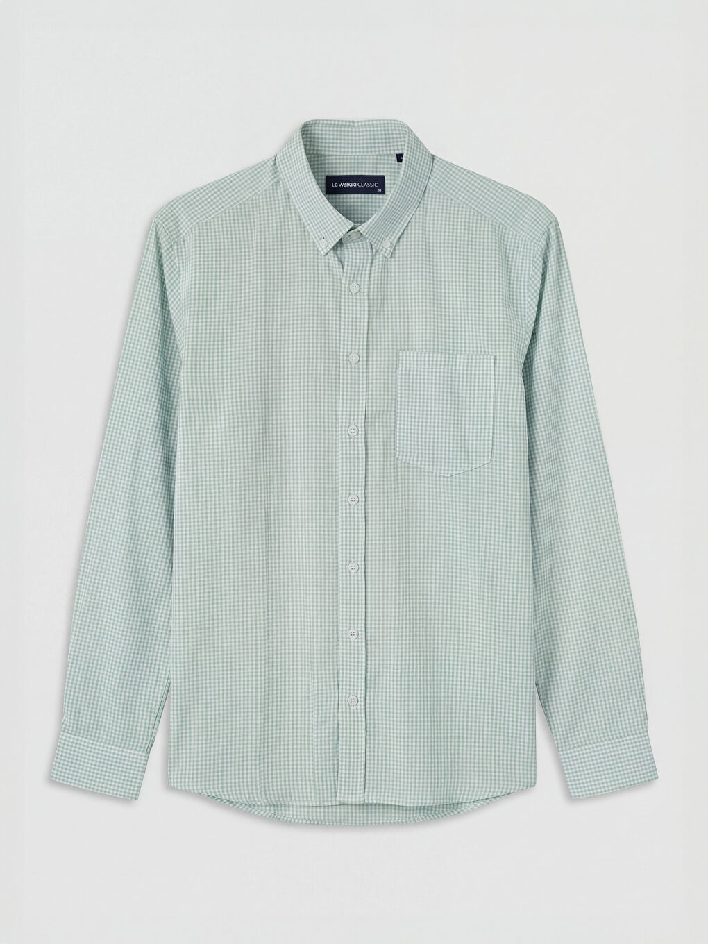 Yeşil Regular Fit Ekose Erkek Gömlek