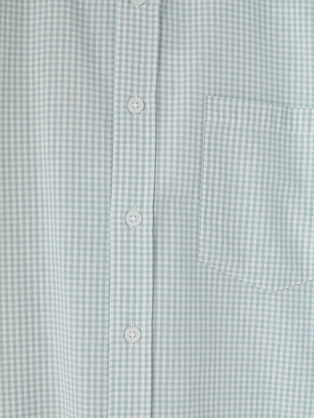 Yeşil Regular Fit Ekose Erkek Gömlek-2