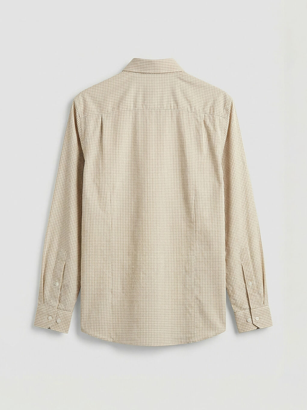 Bej Regular Fit Ekose Erkek Gömlek -6