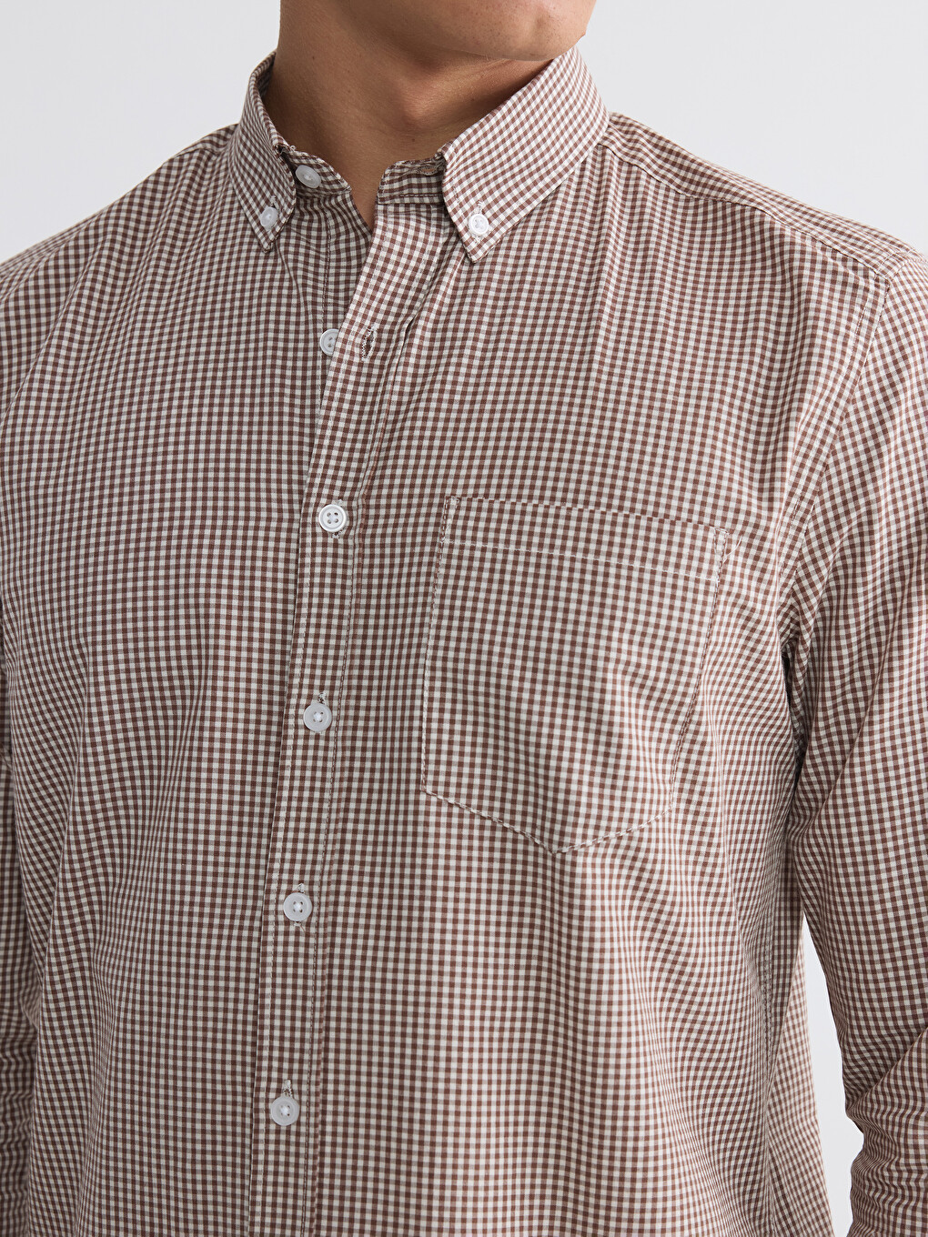 Regular Fit Plaid Men's Shirt-2