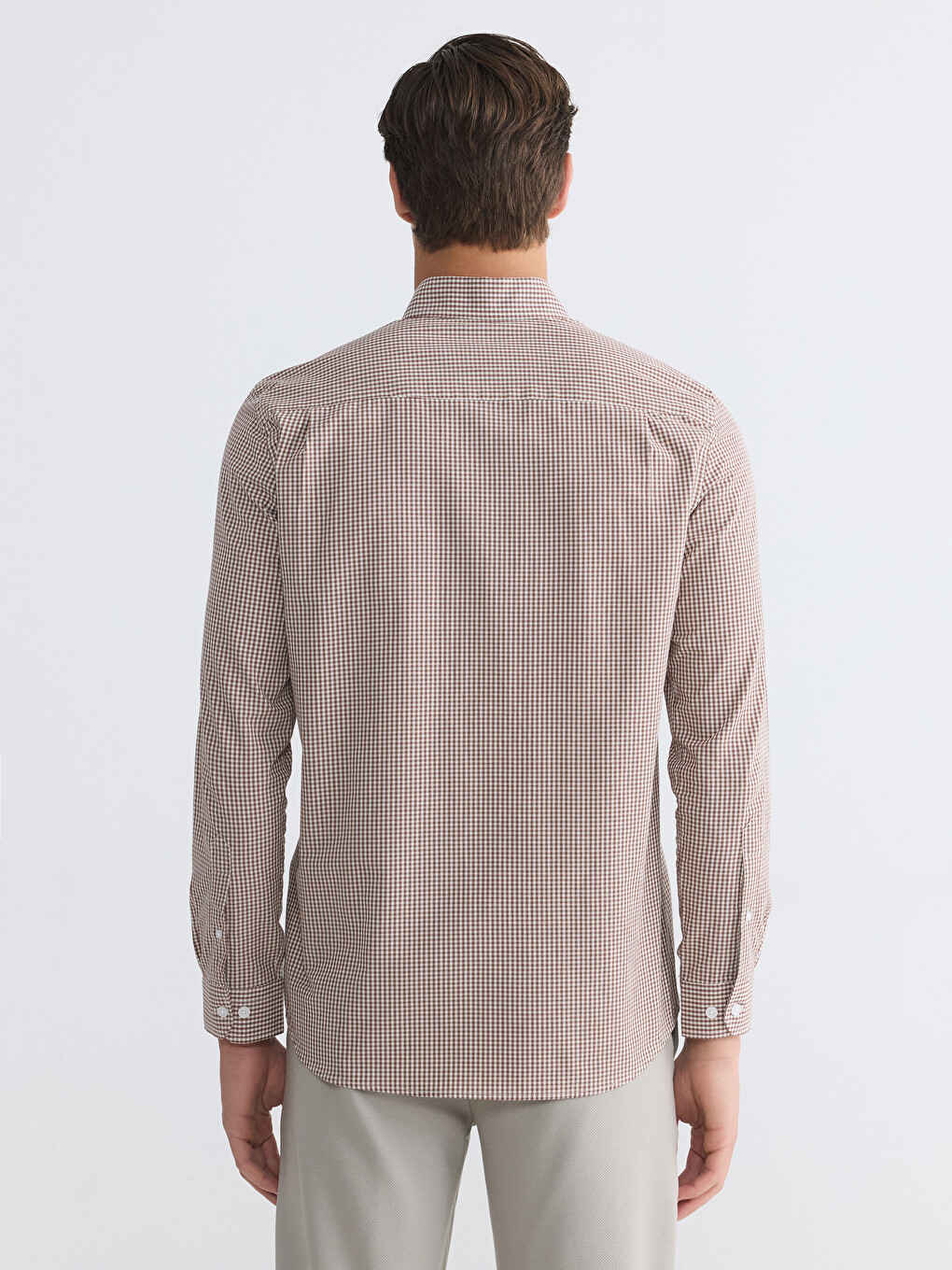 Regular Fit Plaid Men's Shirt-3