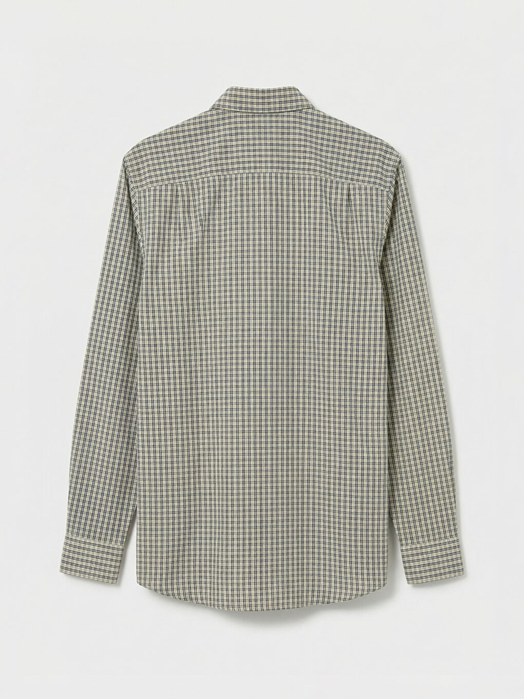 Bej Regular Fit Ekose Erkek Gömlek-5