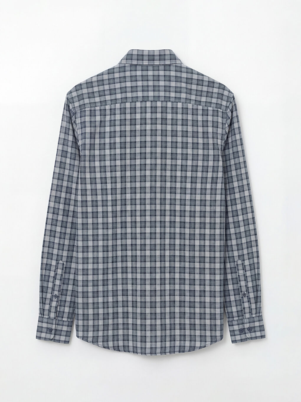 Mavi Regular Fit Ekose Gabardin Erkek Gömlek-5