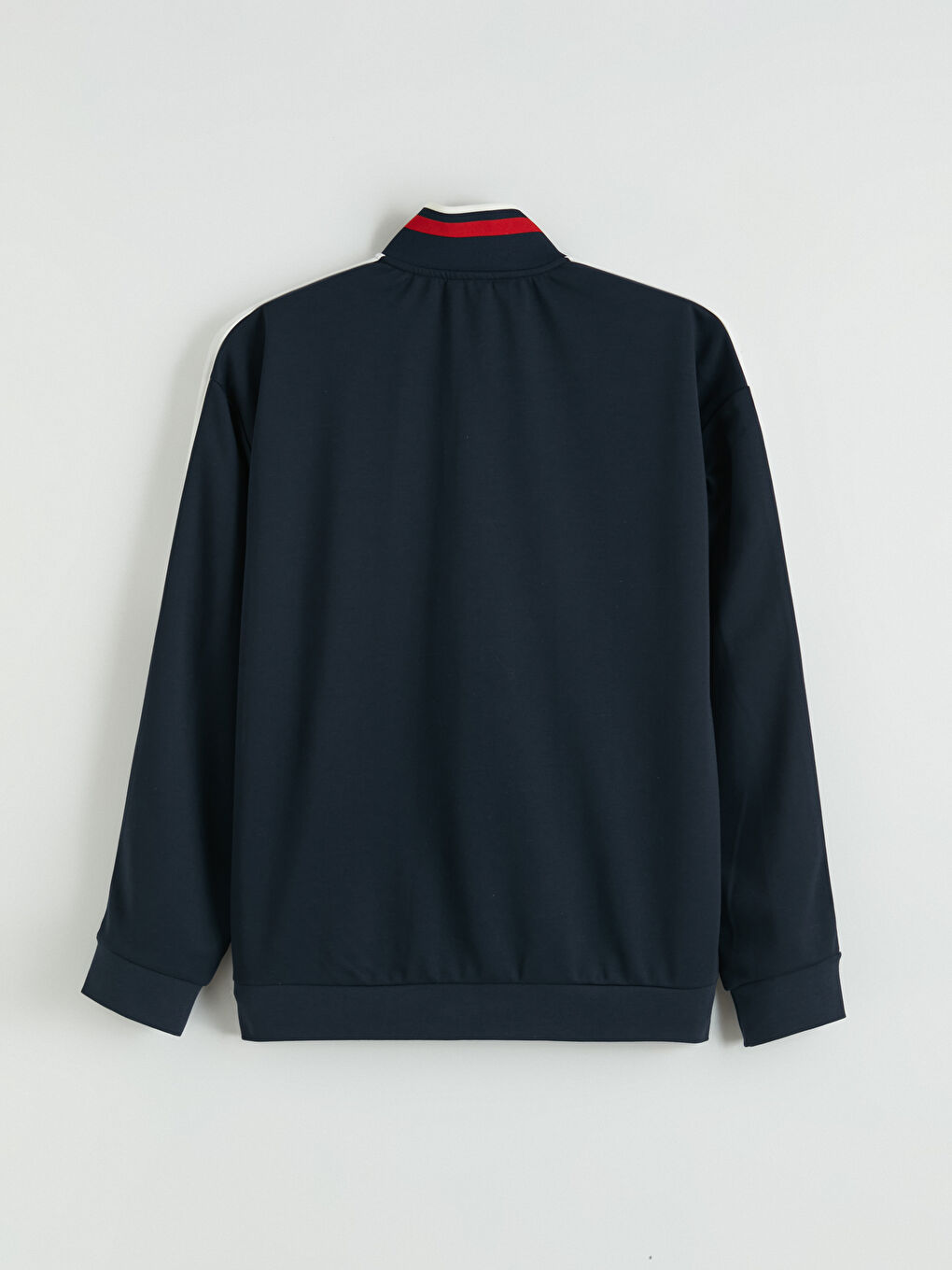 Lacivert Dik Yaka Baskılı Erkek Sweatshirt-2