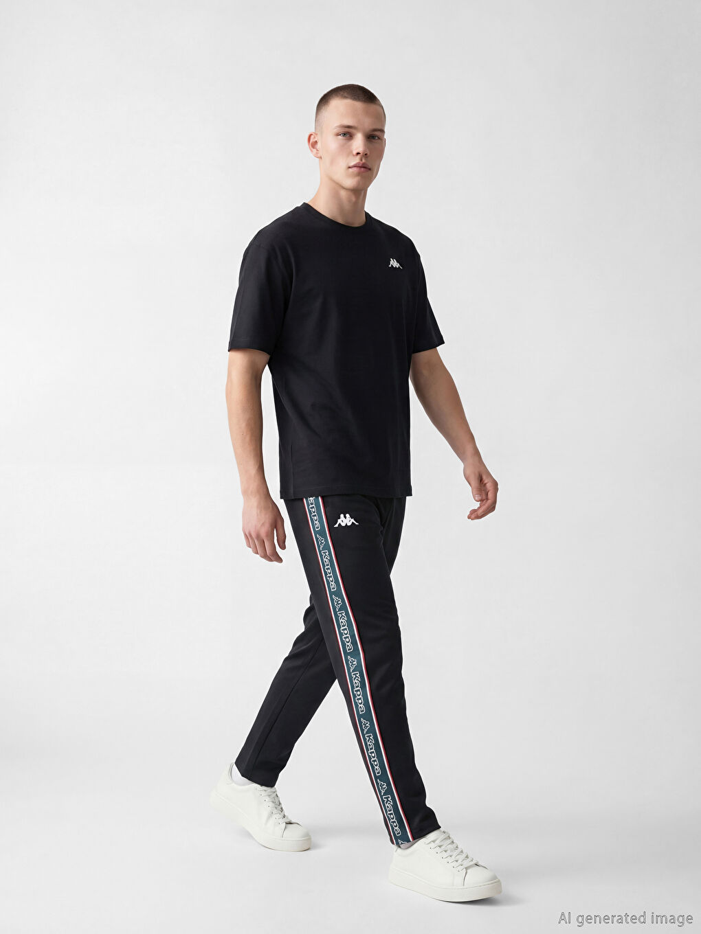 Siyah Standart Kalıp Unisex Eşofman Altı-1