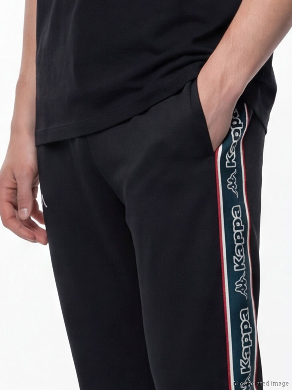 Siyah Standart Kalıp Unisex Eşofman Altı-3