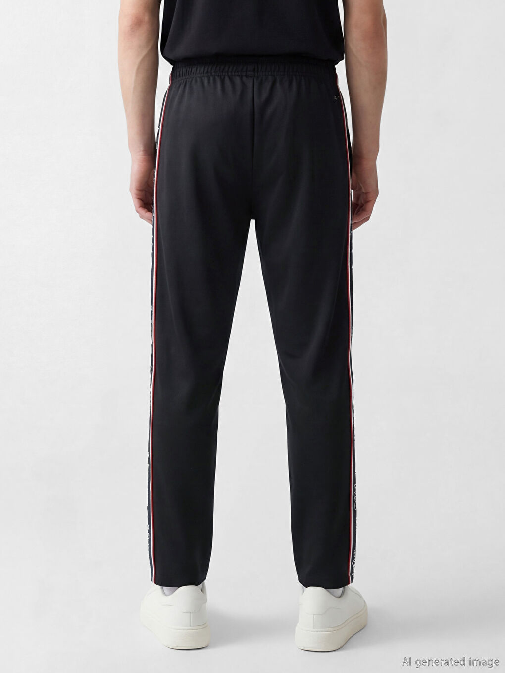 Siyah Standart Kalıp Unisex Eşofman Altı-4