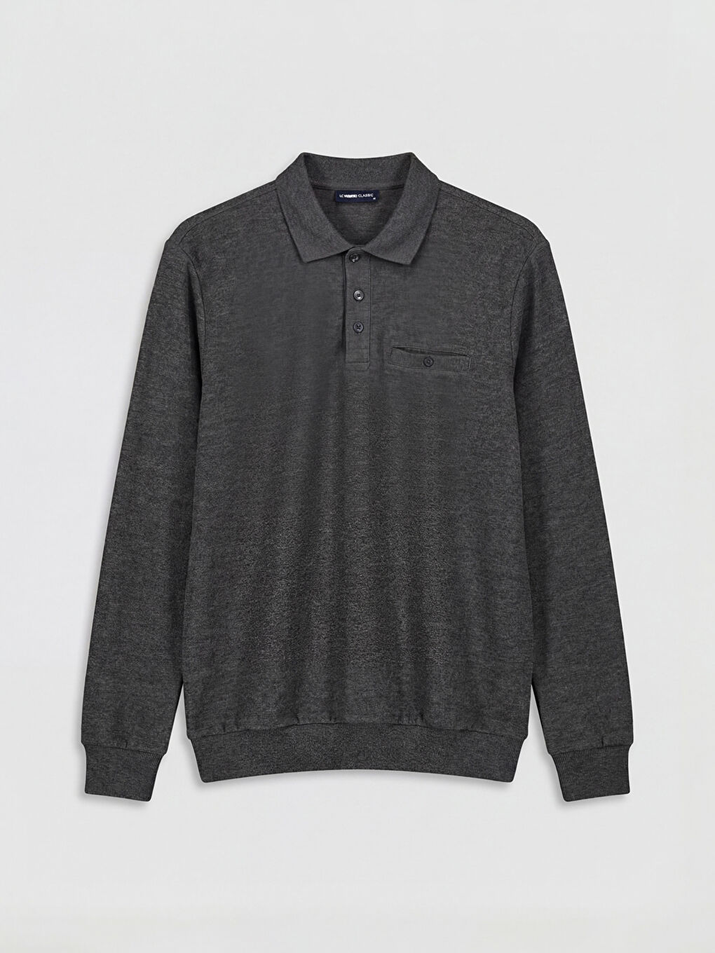 Antrasit Polo Yaka Erkek Sweatshirt-4