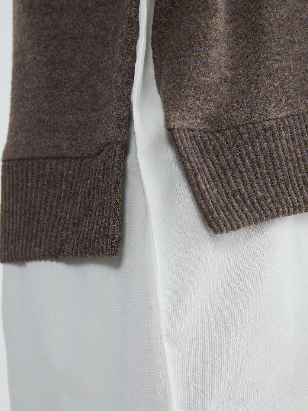 Kahverengi Soft Touch Oversize Kadın Sweatshirt Tunik-2