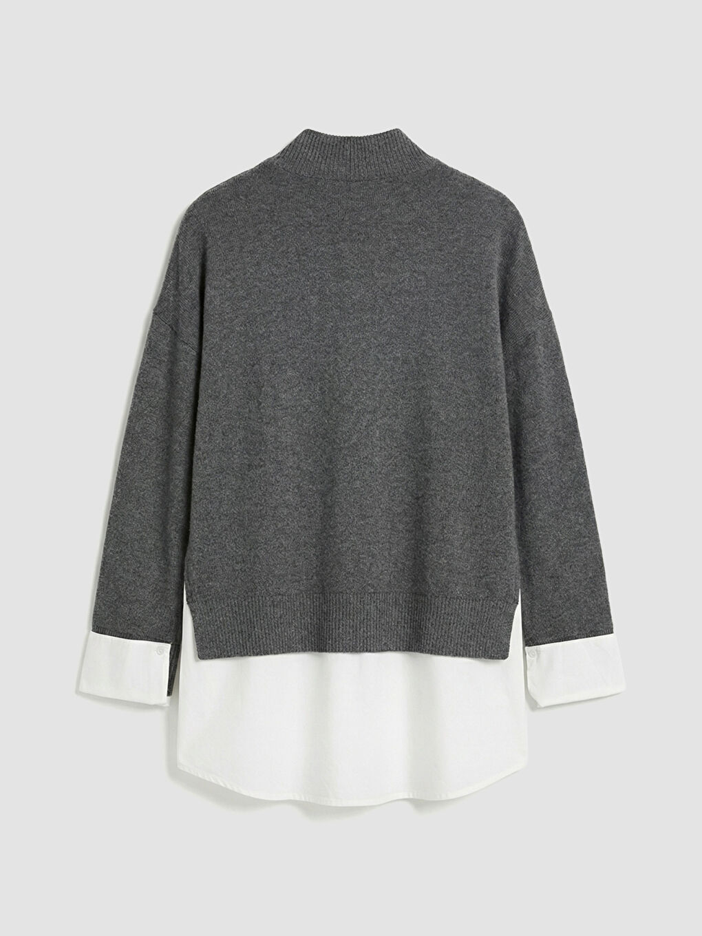 Antrasit Soft Touch Oversize Kadın Sweatshirt Tunik-5