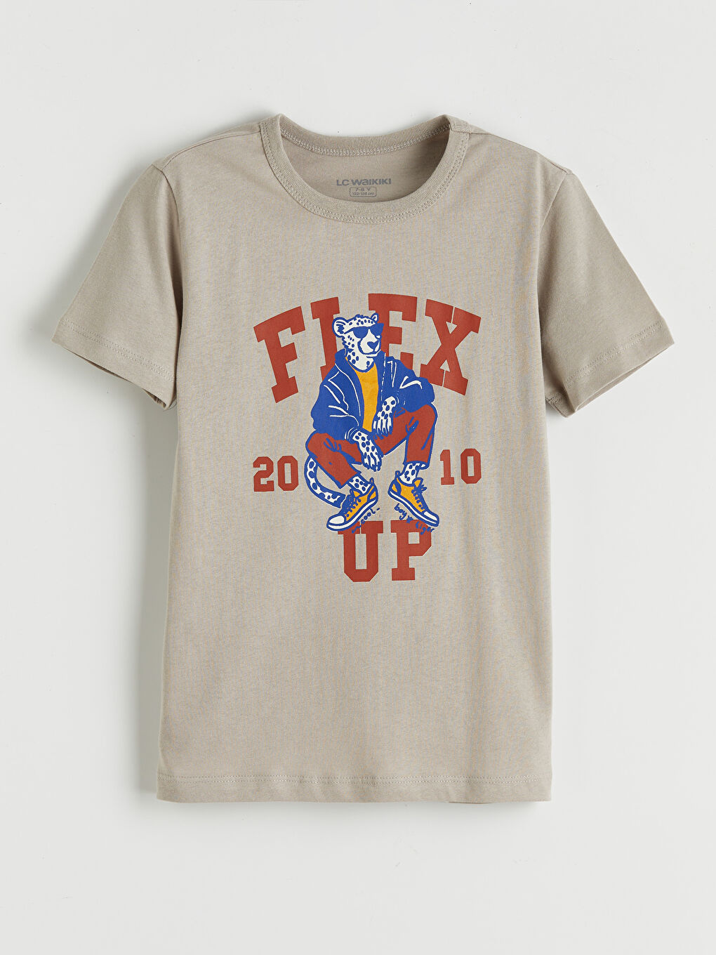 Gri Erkek Çocuk Baskılı Kısa Kollu Şortlu Pijama Takımı-1