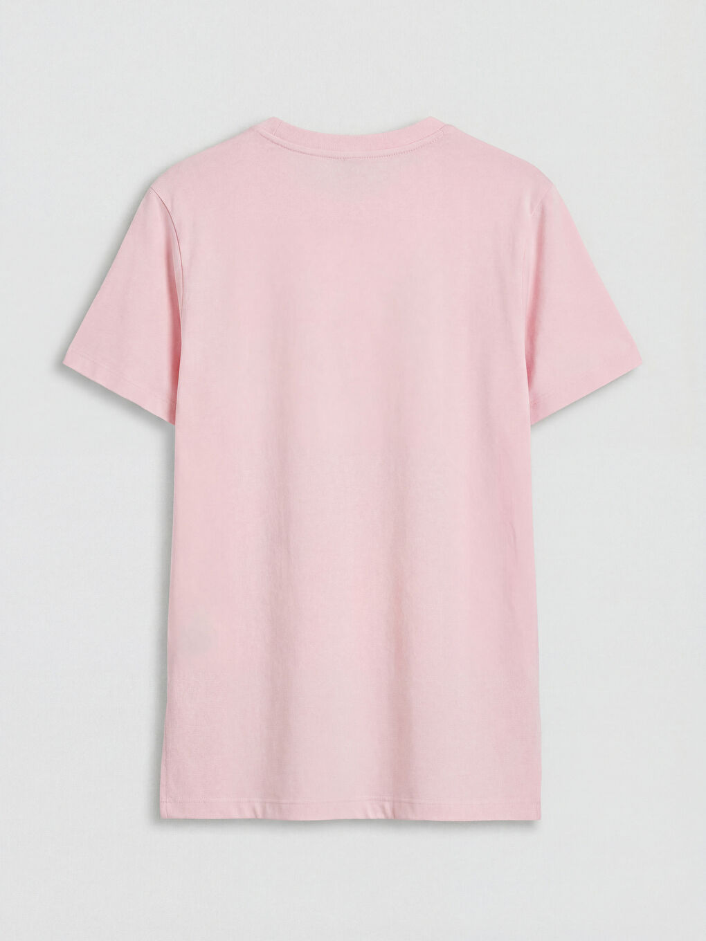 Pembe Bisiklet Yaka New York Baskılı Kadın Tunik-1