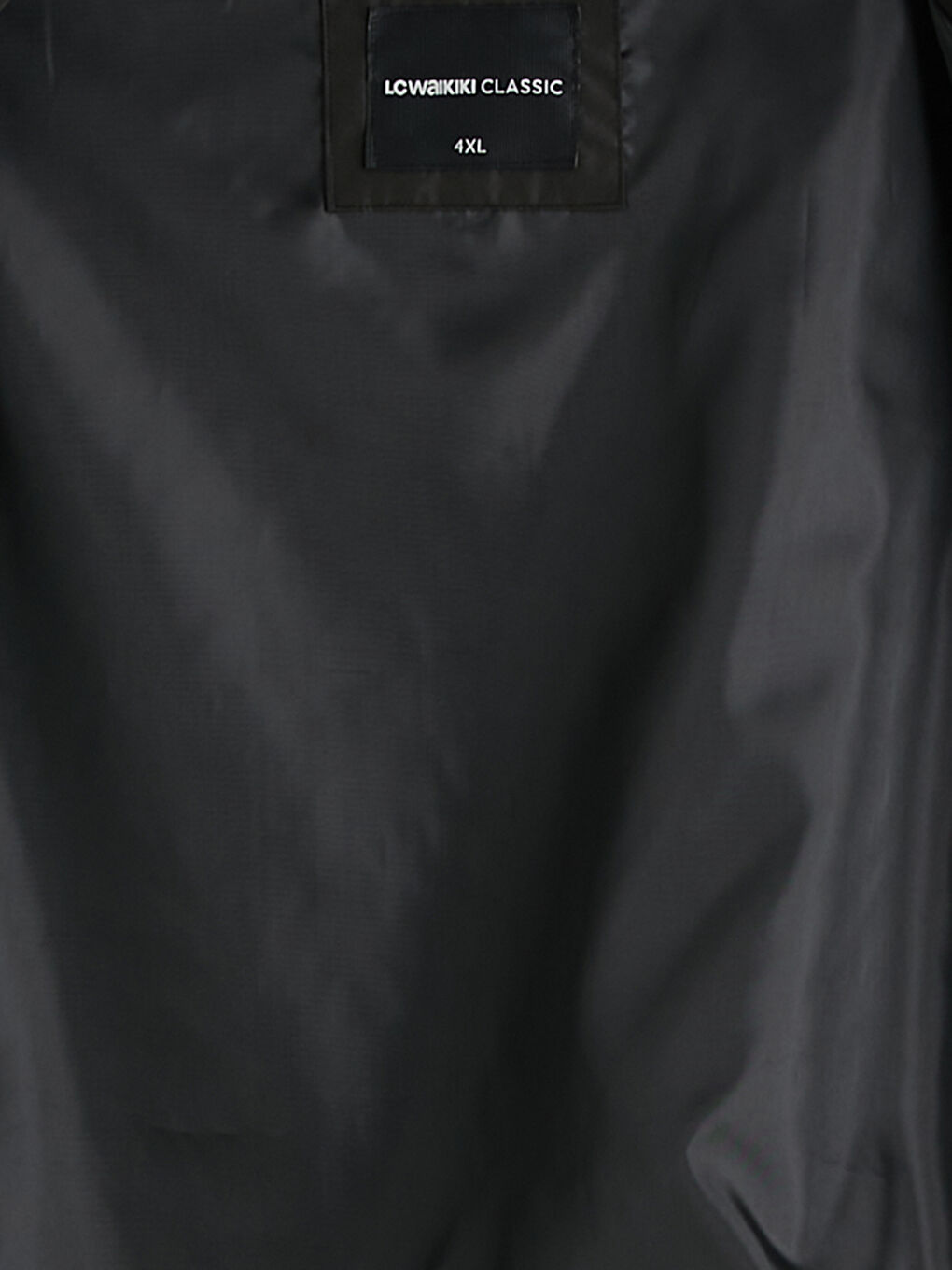 Siyah Standart Kalıp Gömlek Yaka Erkek Mont-2