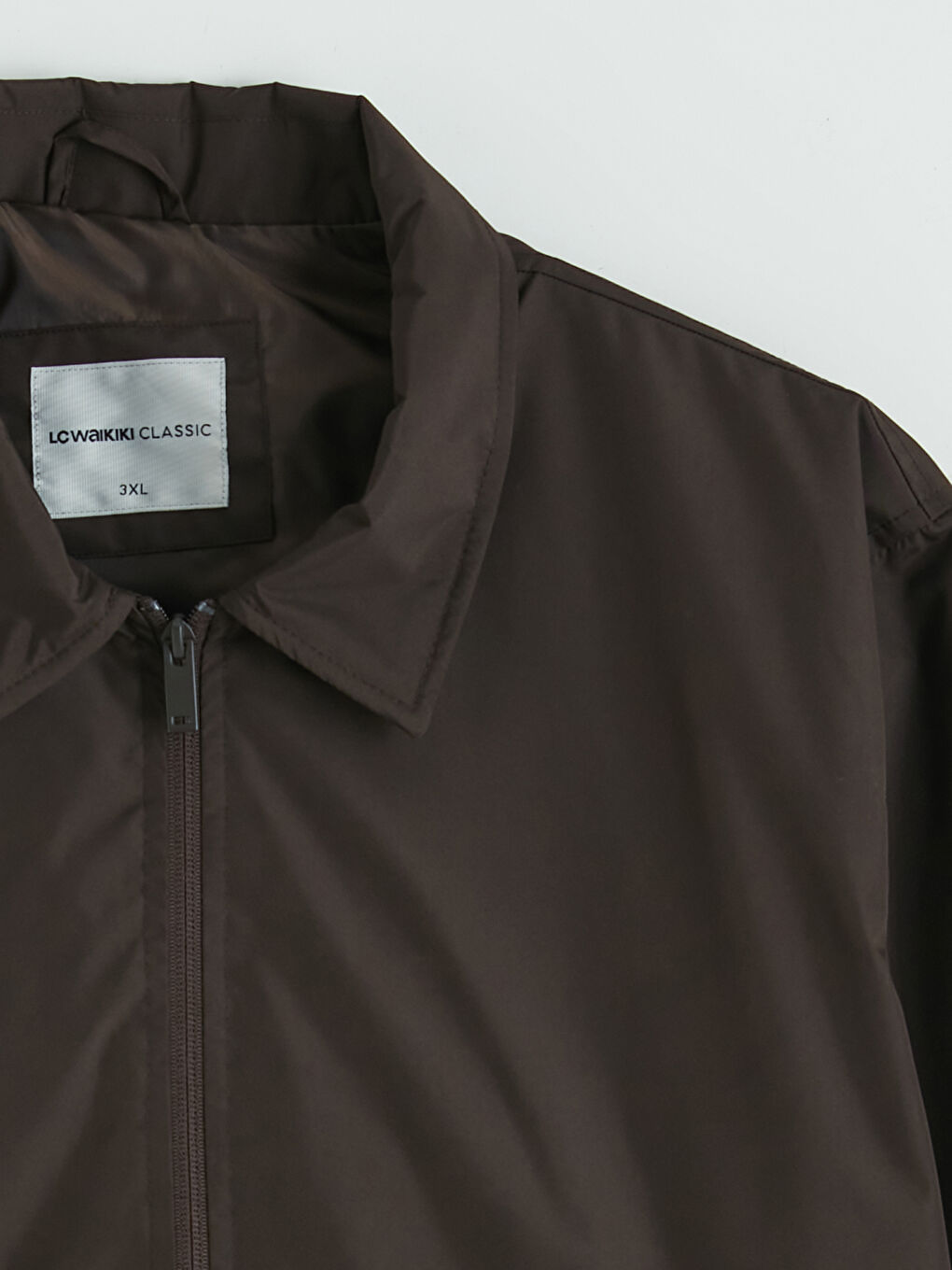 Kahverengi Standart Kalıp Gömlek Yaka Erkek Mont-2