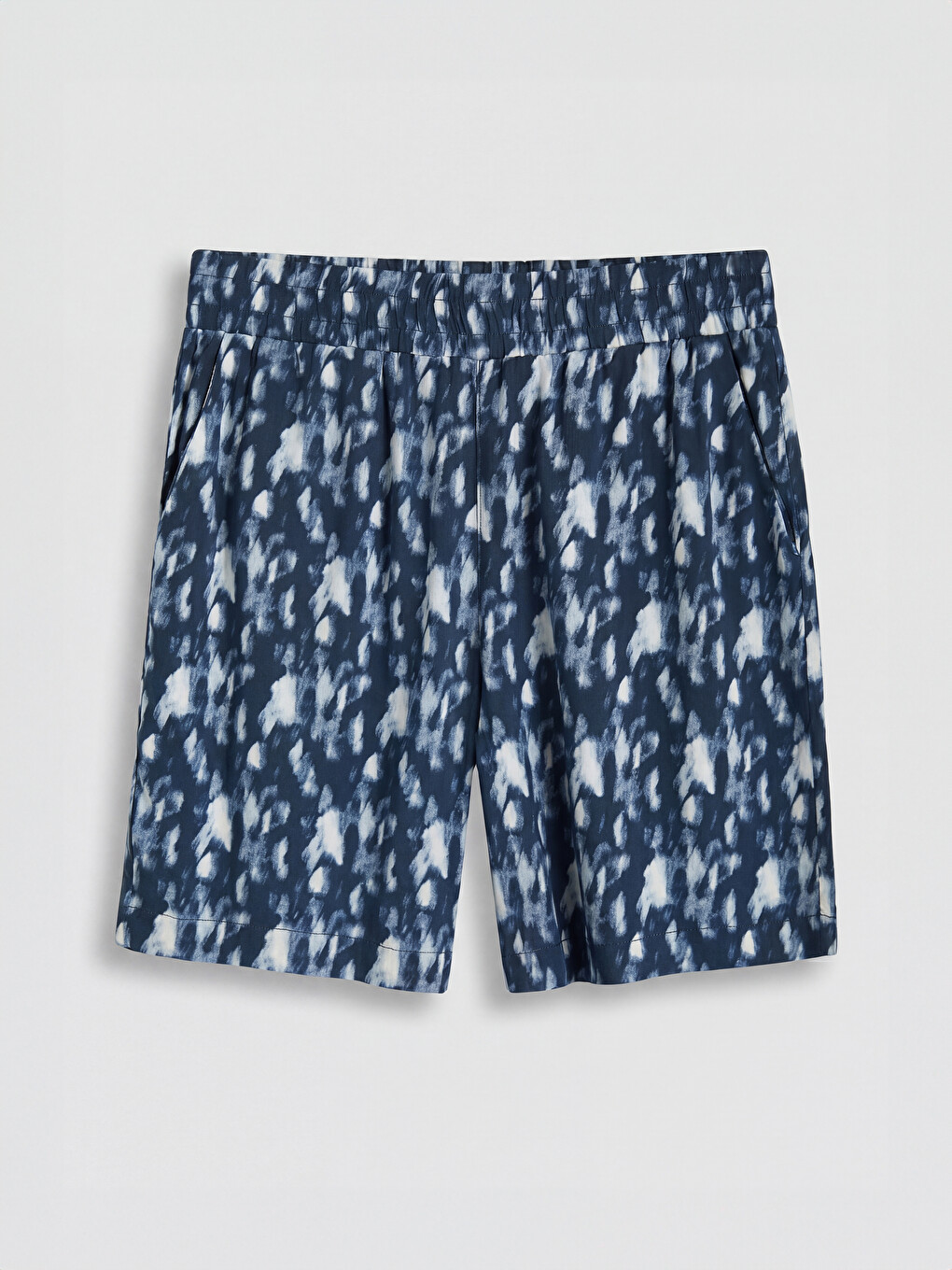 Elastic Waist Patterned Women's Shorts-4