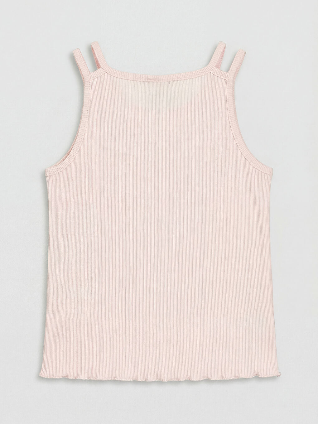 Pembe U Yaka Çift Askılı Kaşkorse Kız Çocuk Atlet-1